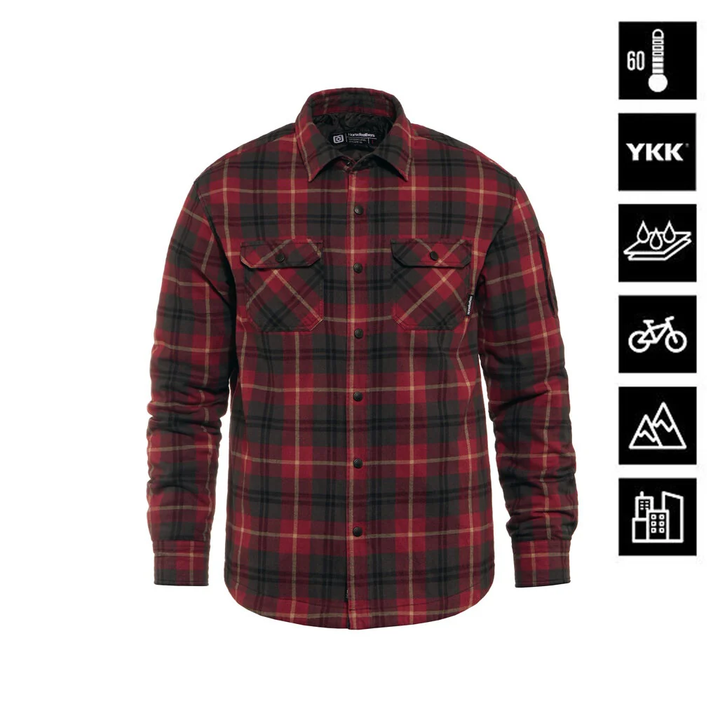 Dough Insulated Shirt Camicione Imbottito Uomo Redwood