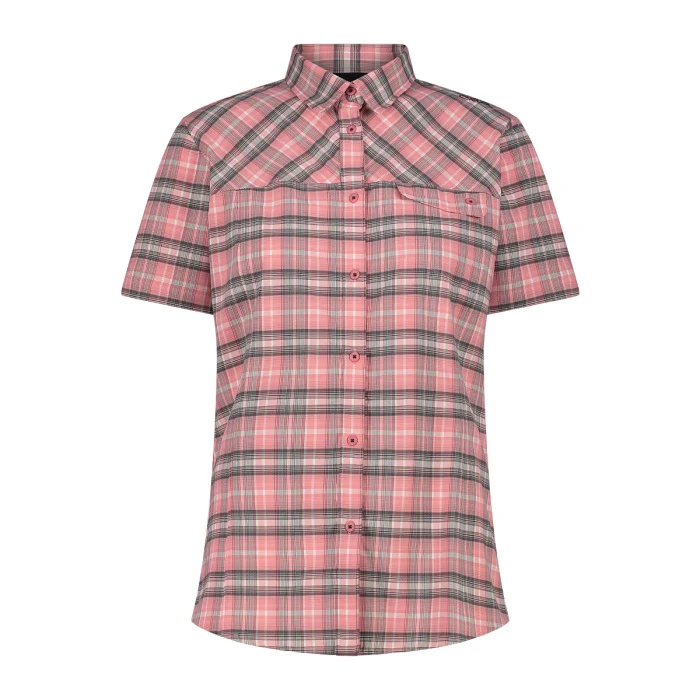 Woman Shirt Camicia Montagna Donna Orchidea Antracite Bianco